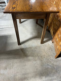 Oak Library Table with Drawer