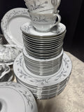87-Piece Harmony House Platinum Garland Stone China Set