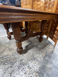 Antique Square Dining Table with Leaf, NO CHAIRS***HEAVY ITEM***READ DETAILS ON PICK UP POLICY***