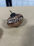 Brown Tone Glass Ornament Lot, 8 pc