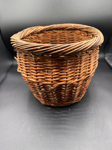 (A) Thick Wicker Plant Basket
