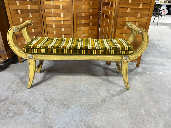 Hollywood Regency Style Bench