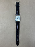 Women’s Romanson Watch with Black Leather Band (Needs Battery)