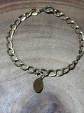 12K Gold Filled Charm on Gold Tone Bracelet