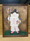 Reproduction Painting of Picasso’s “Paul of Pierrot”; Signed M. Ordonez 89