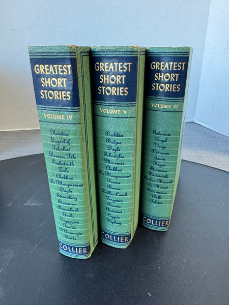 Trio of Collier’s Greatest Short Stories Vintage Hardcover Books: Volumes 4-6