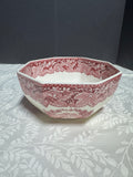 (EE) Mason’s England Vista Pink China Octagonal Vegetable Bowl
