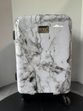 Bebe Reyna Hardside Carry-On Luggage in Gray & White Marble Print