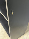 Black IKEA Bookcase B, Particle Board/Cardboard Backing