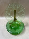 Uranium Ballerina Dessert Plates GLOWS- Set Of 8 (C)