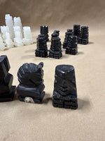 Aztec Style Marble Chess Pieces — 32 Pieces