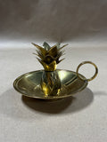 Brass Pineapple Taper Candle Holder Finger Loop