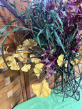 Bouquet of Faux Flowers, Cattails and Grasses