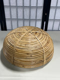 Coiled Pencil Reed/Bamboo Round Basket