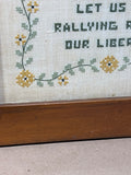 Patriotic Cross Stitch with Eagle