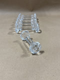 Lot Of 6 Glass Barbell Knife Rests