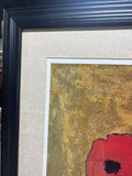 Large Print of Poppies On Gold by Beverly Jean; Signed
