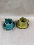 Handmade Espresso Mug And Saucer - Pair