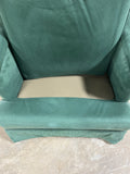 Green Upholstered Chair on Casters