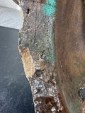 Painted Stone African Tribal Mask with Lizard