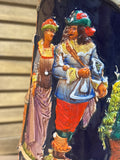 Large German Relief Beer Stein / Strolling Couple