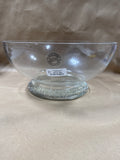 Large Clear Glass Bowl With Rhinestone Strip