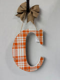 Kirklands Autumn Plaid Hanging “C” Decor
