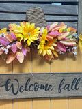 Wooden Welcome Fall Pumpkin