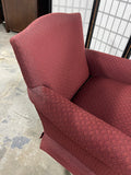 Jessica Charles Swivel Chair, Burgundy/Maroon Fabric