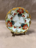 (A) Limoges Floral Gold Trim Saucer Plate