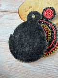 Bohemian Style Large Concentric Beaded Earrings