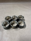 Set of 6 Black Enamel Japanese Napkin Rings with Gold Etchings And Silver With Box // 2 Sets Available // *** Priced Individually ***