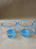 Blue Crate And Barrel Candle Votives - Set Of 4