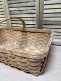 Large Handwoven Basket With Flowers - Made By Gustavs
