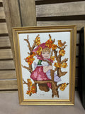 Pair Of Hummel Needlepoint Art