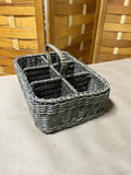 Divided Woven Basket Caddy