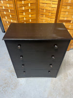 Particle Board Dresser , dark brown, card board backing