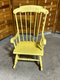 Painted Yellow Child's Rocker