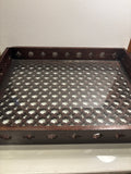 Wood Tray with Glass Insert