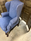 Henredon Blue Wing Back Chair, B