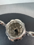 (C) Reed & Barton MCM Vintage Winthrop Silver Plate Large Creamer & Double Handled Sugar Bowl with Lid
