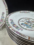 8-Piece Wedgwood England Kutani Crane Rimmed Soup Bowls (D)