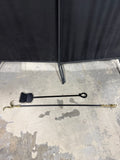 Brass And Wrought Fireplace Tools - Pair