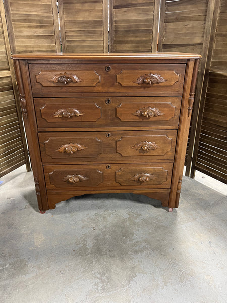 Antique Dresser with Acorn Handles, on Casters