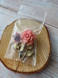 Pair of Vintage Roses Gold Tone Brooches