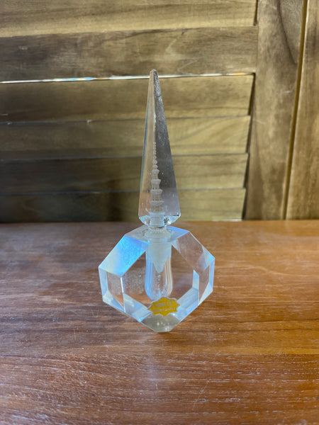 Hand Cut Glass Perfume Bottle