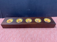 Blossom Wooden Tray With Scented Flower Tea Lights