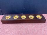 Blossom Wooden Tray With Scented Flower Tea Lights