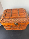 Woven Rattan & Bamboo with Locking Lid