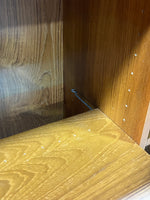 Teak Veneer Low Bookcase
